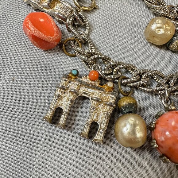 Vintage RARE 60s Boho Paris Charm Bracelet - Picture 7 of 13